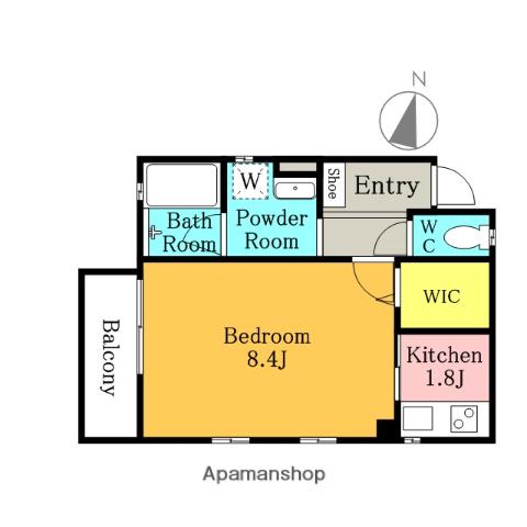埼京線 北与野駅 徒歩6分 3階建 築12年(1K/2階)の間取り写真