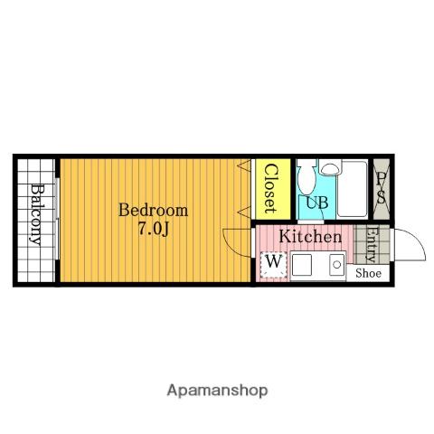 エスポアール大成(1K/3階)の間取り写真