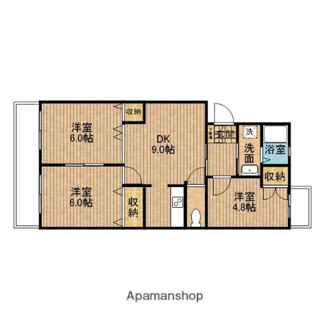 田端マンション(3DK/1階)の間取り写真