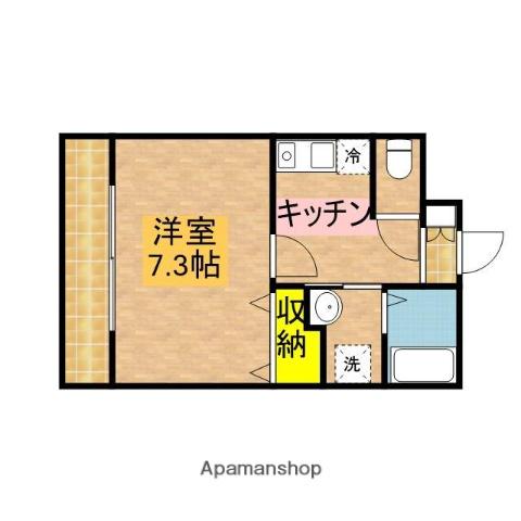 高崎線 大宮駅(埼玉) 徒歩25分 3階建 築23年(1K/1階)の間取り写真