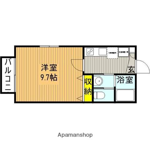 シュメルファースト(1K/1階)の間取り写真