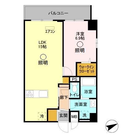 GARDEN HOUSE3大宮土呂駅前(1LDK/4階)の間取り写真