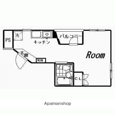 スカイコート大宮第2(ワンルーム/4階)の間取り写真