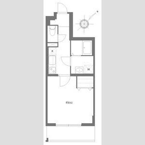 アイビーコート(1K/1階)の間取り写真