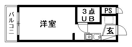 TOP大宮第9(ワンルーム/4階)の間取り写真