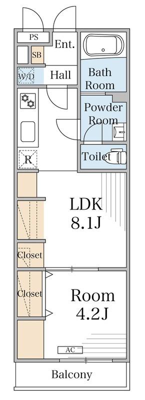 リブリ・ダイワクレスト2(1LDK/1階)の間取り写真