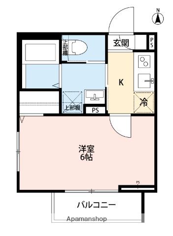 RH BRILLIANT(1K/2階)の間取り写真