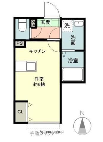 シアナ大成(ワンルーム/1階)の間取り写真