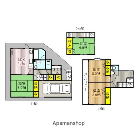 埼玉新都市交通 鉄道博物館駅 徒歩26分 2階建 築30年(4LDK)の間取り写真