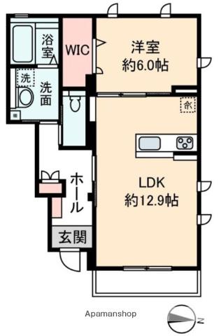 アコルデ(1LDK/1階)の間取り写真