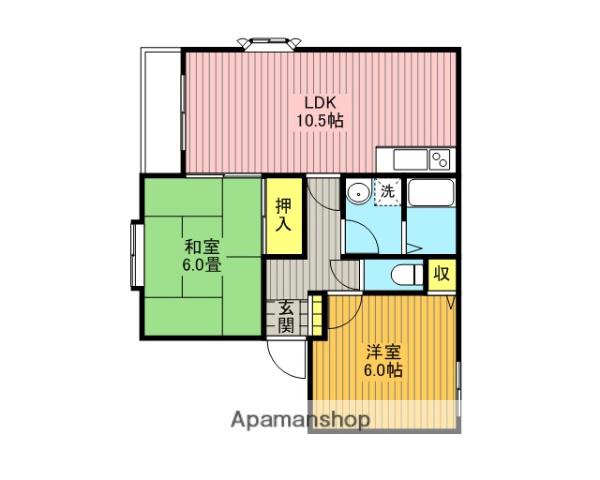 マノワール季史(2LDK/2階)の間取り写真
