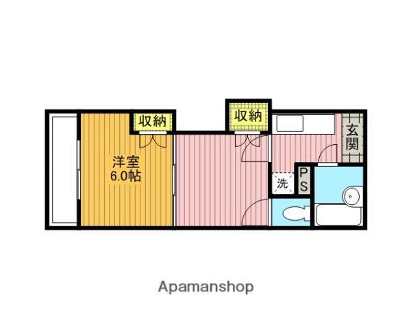 レジデンスカープ大宮(2K/2階)の間取り写真