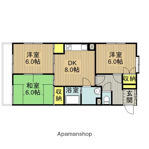 ぐりーんぷらざ(3LDK/2階)の間取り写真