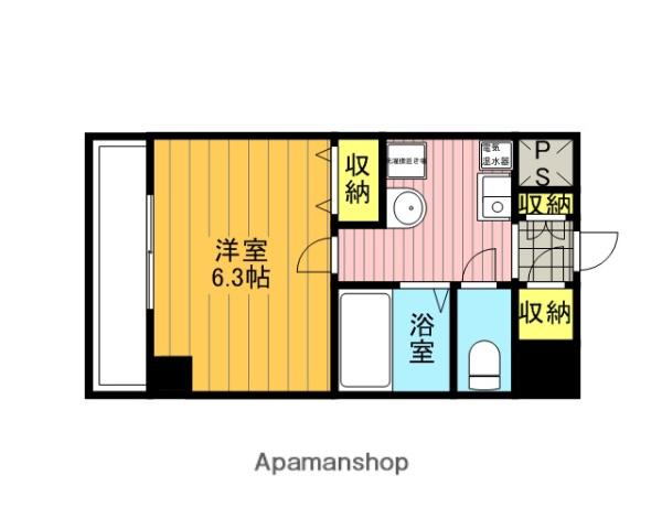 モンターニャ・グランデ(1K/4階)の間取り写真