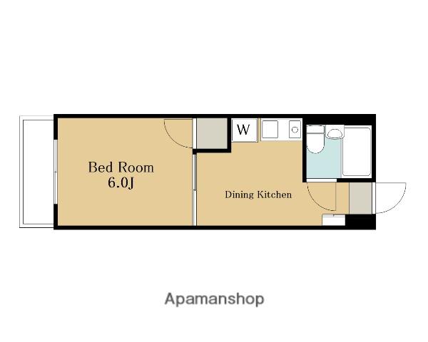 リファレンス谷塚(1DK/1階)の間取り写真