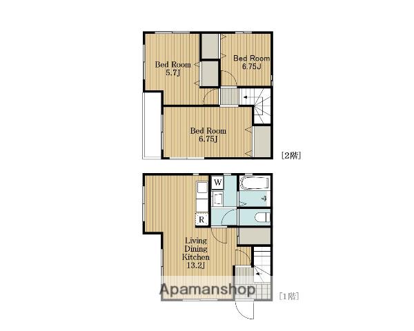 東武伊勢崎・大師線 獨協大学前駅 徒歩10分 2階建 築22年(3LDK)の間取り写真
