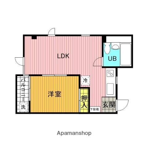 マリーエⅡ(1LDK/1階)の間取り写真