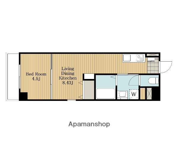 NK氷川マンション(1LDK/5階)の間取り写真