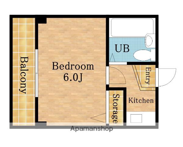 アコード草加(1K/3階)の間取り写真