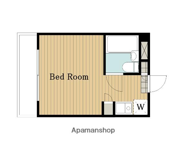 グローリア初穂(ワンルーム/3階)の間取り写真