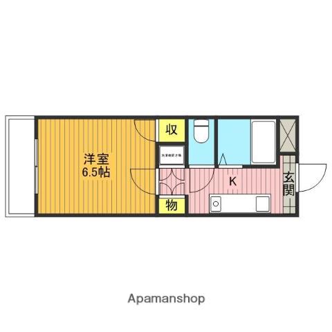 モデーロ花栗(1K/2階)の間取り写真
