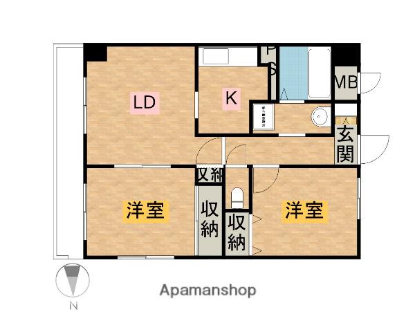 リレント谷塚(2LDK/8階)の間取り写真
