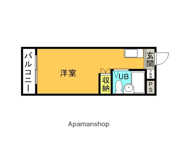 ロマーヌ草加第2(ワンルーム/1階)の間取り写真