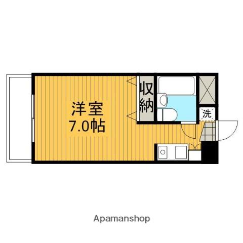 シャルマン高砂Ⅱ(ワンルーム/4階)の間取り写真