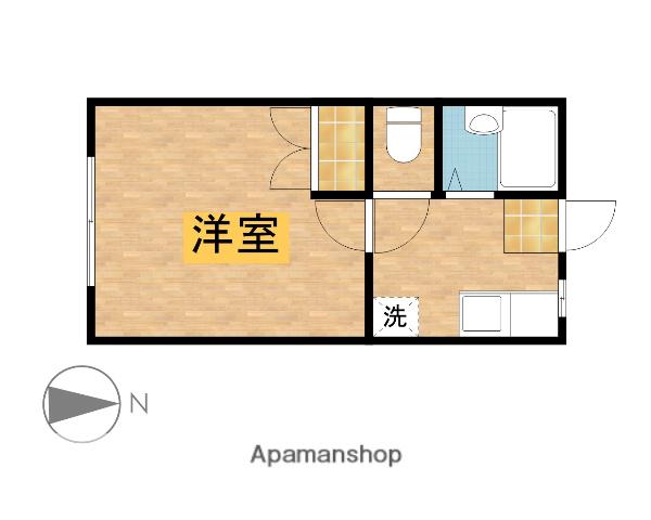 マイシティ(1K/1階)の間取り写真