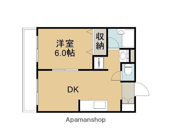 コーポ菊水(1DK/2階)の間取り写真
