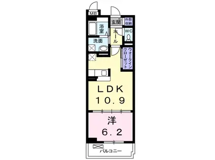 アルカディアⅠ(1LDK/1階)の間取り写真