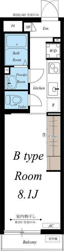 リブリ・MK(1K/2階)の間取り写真
