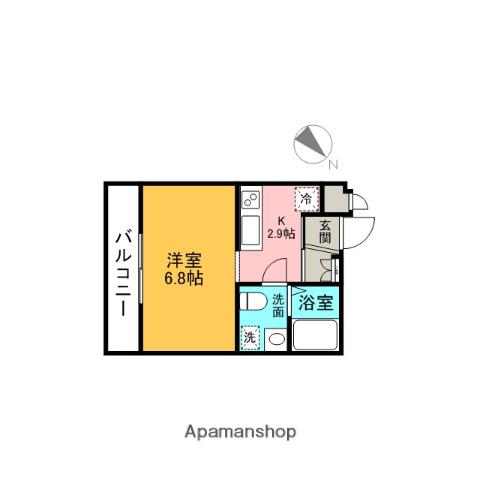 ビーナスコートⅢ(1K/1階)の間取り写真