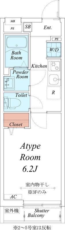 リブリ・ボヌールⅠ(1K/1階)の間取り写真