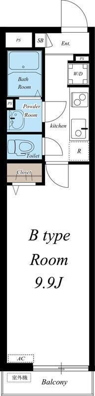 リブリ・BERET(1K/2階)の間取り写真