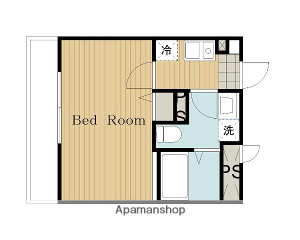 MELDIA谷塚(1K/2階)の間取り写真