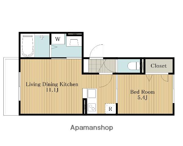 フォーシックス(1LDK/3階)の間取り写真