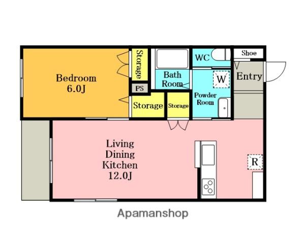 D MEASURES SEZAKI(1LDK/1階)の間取り写真