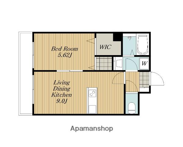 メゾン・ココ草加(1LDK/2階)の間取り写真