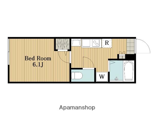 AMBITION草加手代(1K/2階)の間取り写真