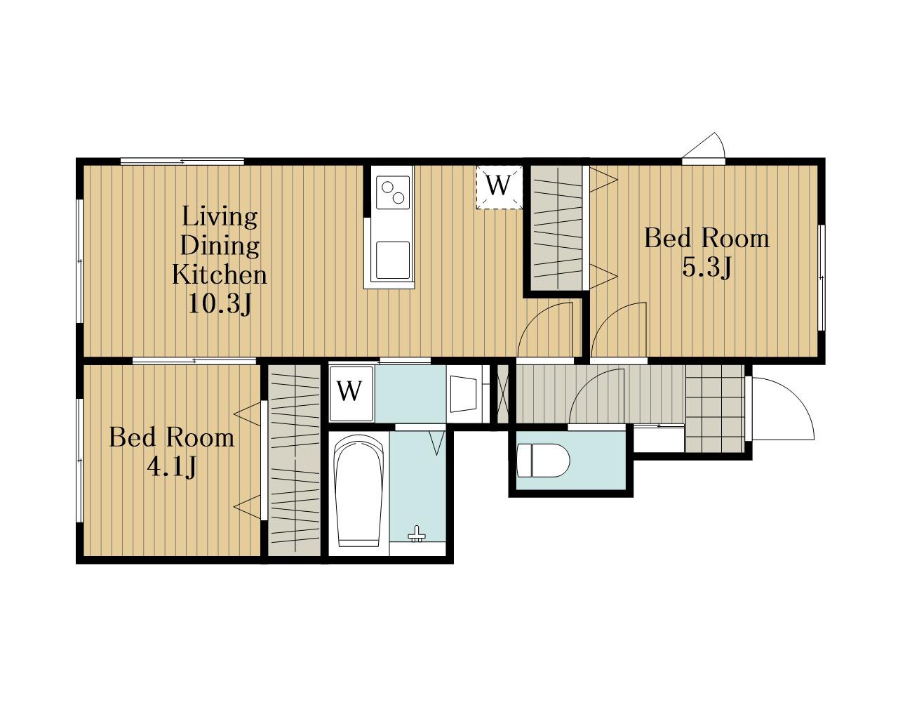 リーブルファイン八潮南川崎Ⅲ(2LDK/1階)の間取り写真