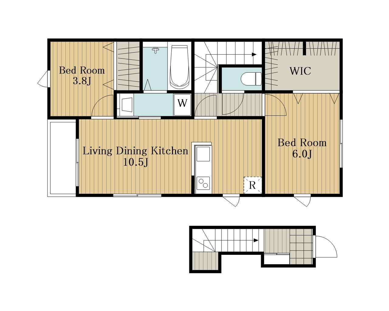 リーブルファイン八潮南川崎Ⅲ(2LDK/2階)の間取り写真