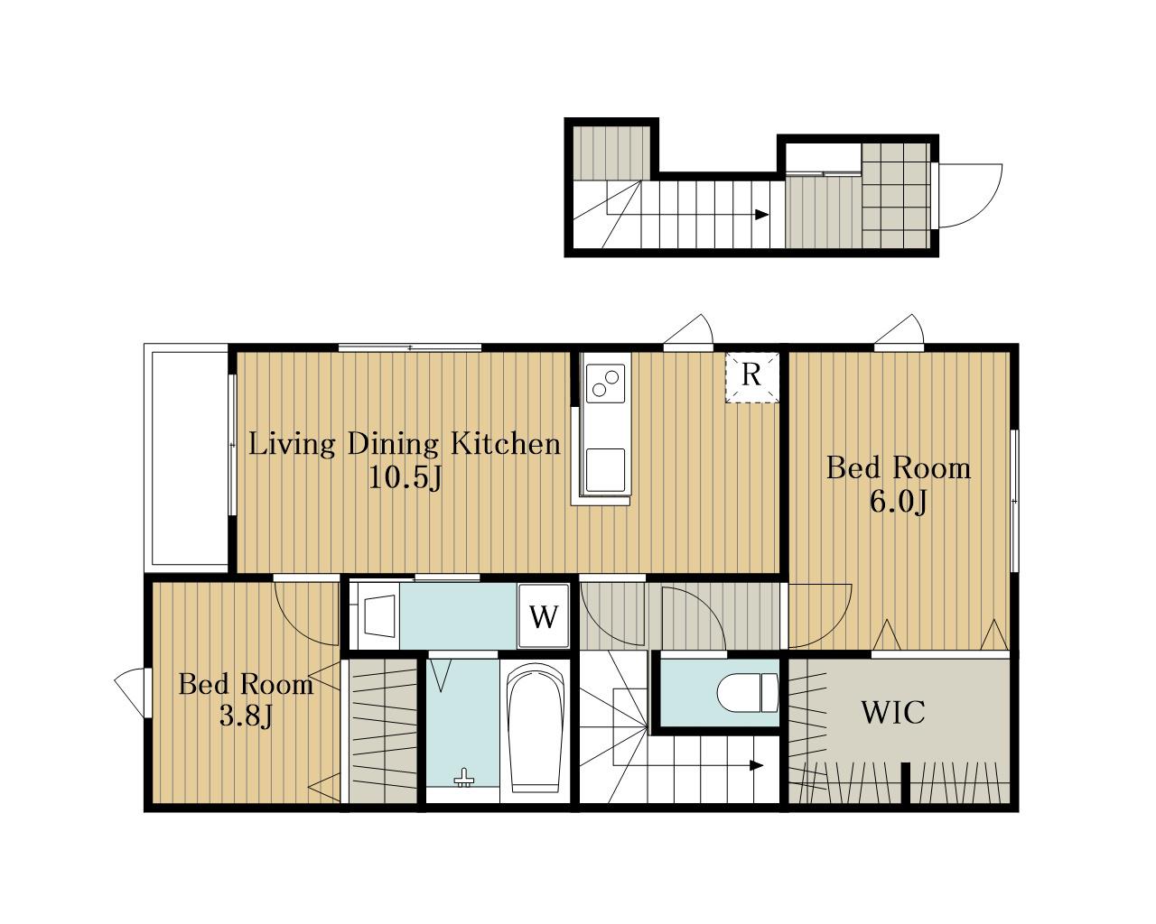 リーブルファイン八潮南川崎Ⅲ(2LDK/2階)の間取り写真