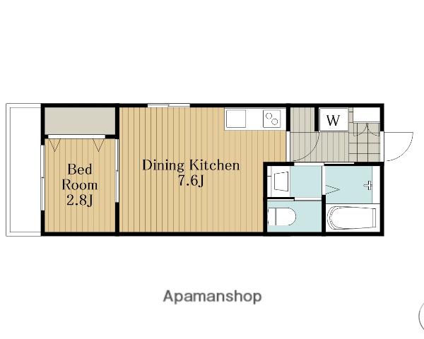 瀬崎B棟(1DK/3階)の間取り写真