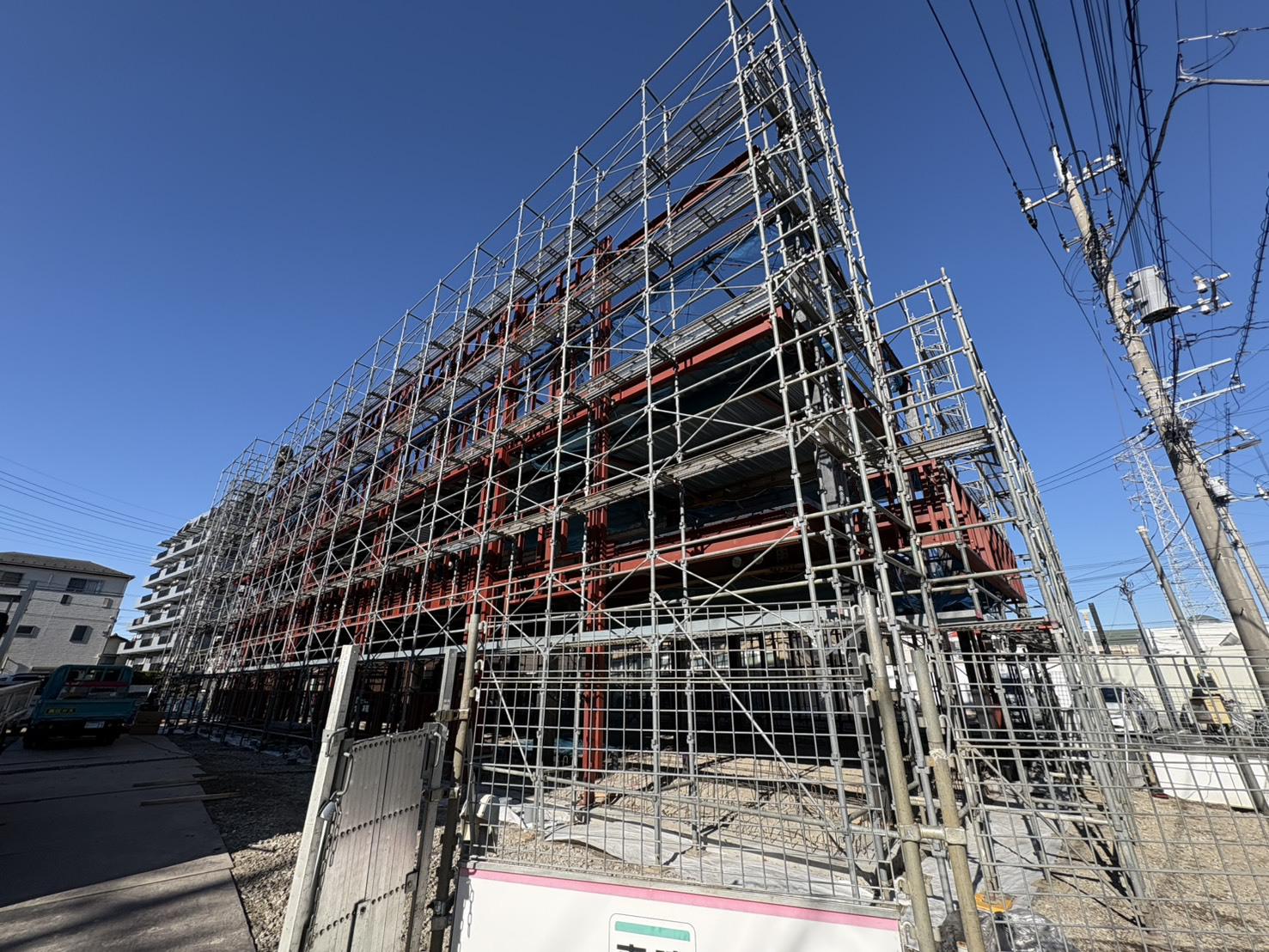 草加市花栗マンション工事