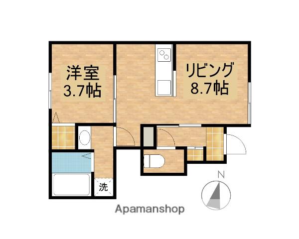 リーブルファイン草加新栄(1LDK/1階)の間取り写真