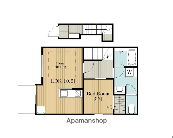 リーブルファイン草加新栄(1LDK/2階)の間取り写真