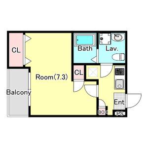 ジーメゾン草加イースト(1K/2階)の間取り写真