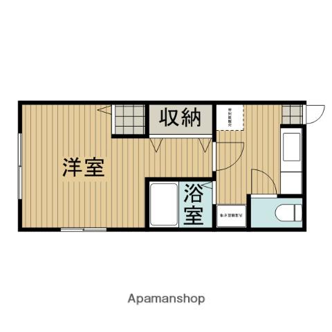 ガーデンハイム谷塚(1DK/2階)の間取り写真