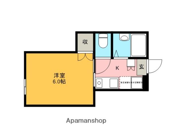 ソリテア大宮堀の内(1K/2階)の間取り写真